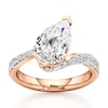 Thumbnail Image 1 of J'Lure Pear Step-Cut Lab-Grown Diamond Bypass Engagement Ring 3-1/2 ct tw 18K Rose Gold