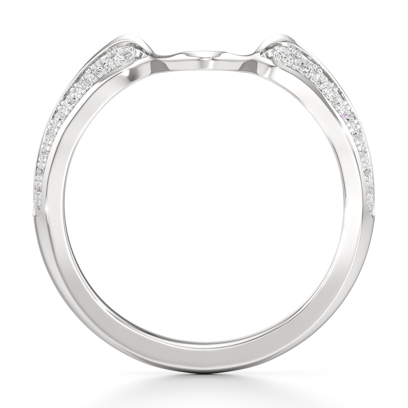 Main Image 2 of J'Lure Lab-Created Diamond Contour Wedding Band 1/6 ct tw 18K White Gold