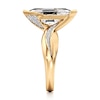 Thumbnail Image 3 of J'Lure Lozenge Step-Cut Lab-Grown Diamond Bypass Engagement Ring 3-1/4 ct tw 18K Yellow Gold