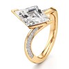 Thumbnail Image 4 of J'Lure Lozenge Step-Cut Lab-Grown Diamond Bypass Engagement Ring 3-1/4 ct tw 18K Yellow Gold