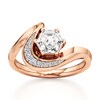 Thumbnail Image 1 of J'Lure Hexagon Step-Cut Lab-Grown Diamond Engagement Ring 1 ct tw 18K Rose Gold