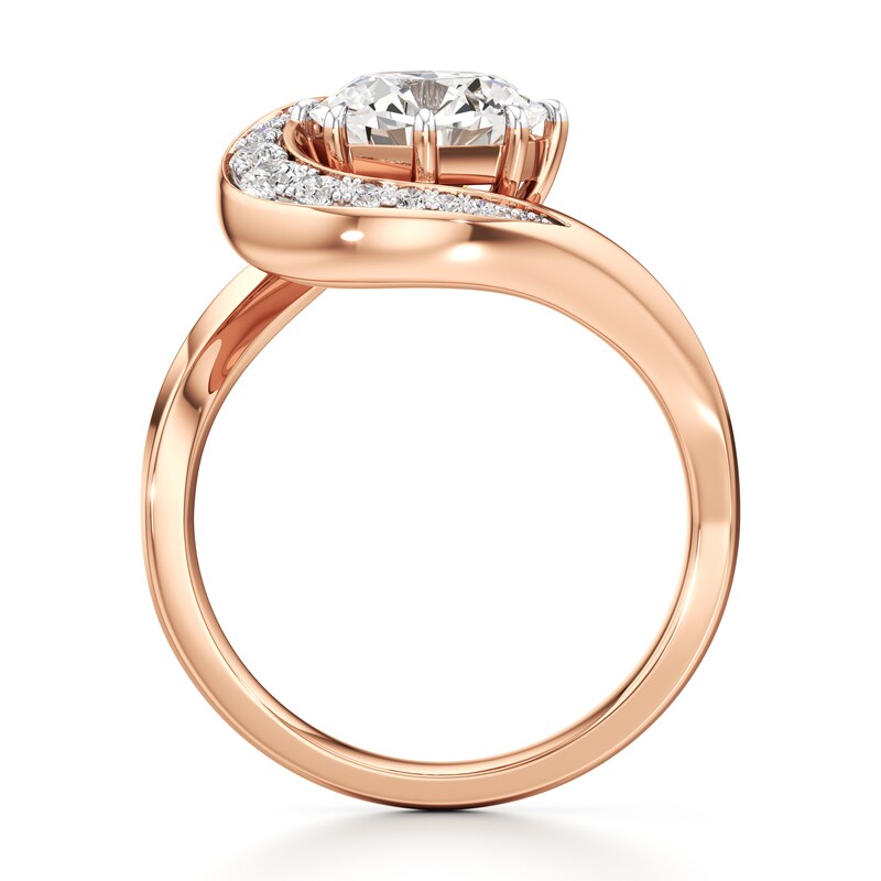 Main Image 2 of J'Lure Octagon Brilliant-Cut Lab-Grown Diamond Engagement Ring 2 ct tw 18K Rose Gold