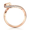 Thumbnail Image 2 of J'Lure Lab-Created Diamond Contour Wedding Band 1/6 ct tw 18K Rose Gold