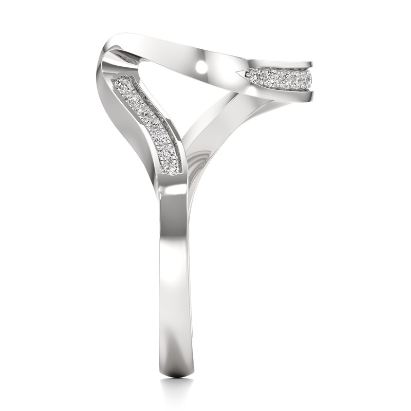 Main Image 3 of J'Lure Lab-Grown Diamond Contour Wedding Band 1/5 ct tw 18K White Gold