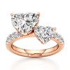 Thumbnail Image 1 of J'Lure Heart Brilliant-Cut Two-Stone Lab-Grown Diamond Engagement Ring 4-5/8 ct tw 18K Rose Gold