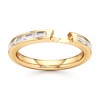 Thumbnail Image 1 of J'Lure Baguette-Cut Lab-Grown Diamond Contour Wedding Band 3/8 ct tw 18K Yellow Gold