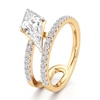 Thumbnail Image 4 of J'Lure Kite Step-Cut Lab-Grown Diamond Spiral Engagement Ring 1-3/8 ct tw 18K Yellow Gold