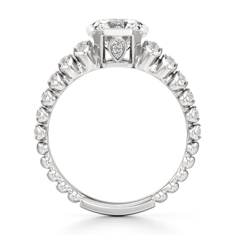 Main Image 2 of J'Lure Octagon Brilliant-Cut Lab-Grown Diamond Engagement Ring 2-1/3 ct tw 18K White Gold
