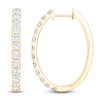 Thumbnail Image 1 of Lab-Grown Diamond Oval Hoop Earrings 2 ct tw 14K Yellow Gold
