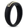 Thumbnail Image 3 of Men's Black Diamond Wedding Band 1/4 ct tw 18K Black Gold & 18K Yellow Gold