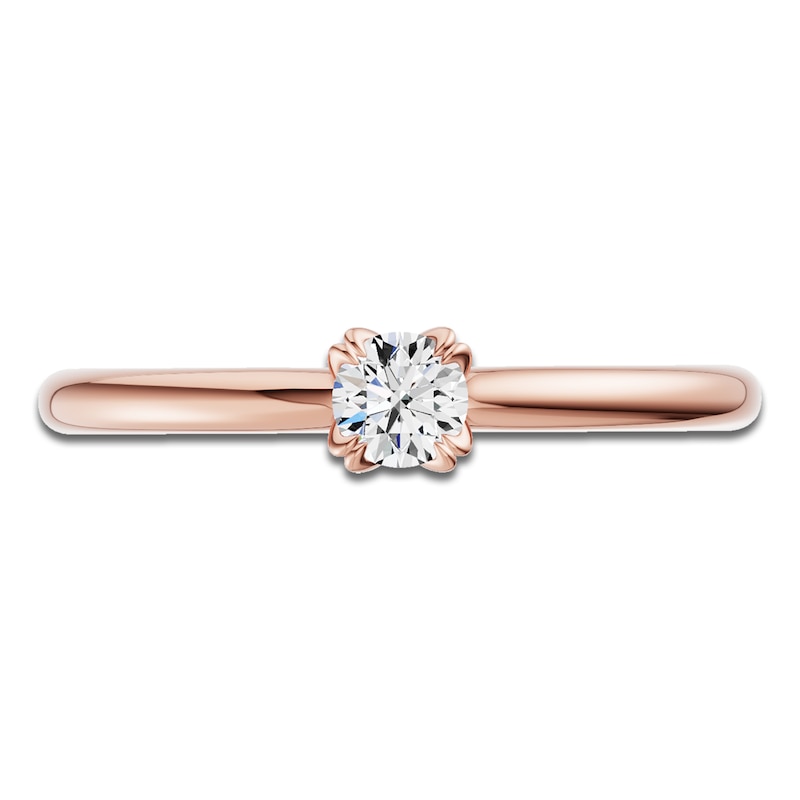 Main Image 3 of Round-Cut Diamond Solitaire Engagement Ring 1/4 ct tw 14K Rose Gold (I2/I)