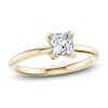 Thumbnail Image 1 of Certified Princess-Cut Diamond Solitaire Engagement Ring 1 ct tw 14K Yellow Gold (I1/I)