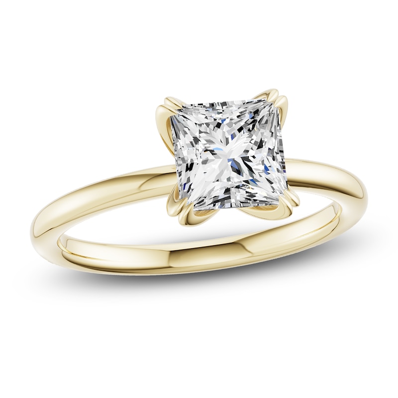 Main Image 1 of Princess-Cut Diamond Solitaire Engagement Ring 2 ct tw 14K Yellow Gold (I2/I)