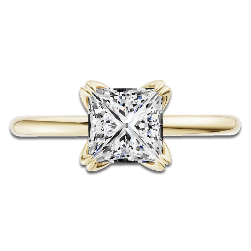 Main Image 3 of Princess-Cut Diamond Solitaire Engagement Ring 2 ct tw 14K Yellow Gold (I2/I)