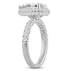 Thumbnail Image 2 of Emerald-Cut Lab-Grown Diamond Halo Engagement Ring 4 ct tw 18K White Gold