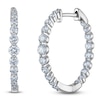 Thumbnail Image 2 of Lab-Grown Diamond Graduated Inside-Out Hoop Earrings 1 ct tw 14K White Gold