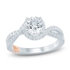 Thumbnail Image 1 of Pnina Tornai Round-Cut Lab-Grown Diamond Bypass Halo Engagement Ring 1-1/2 ct tw 14K White Gold