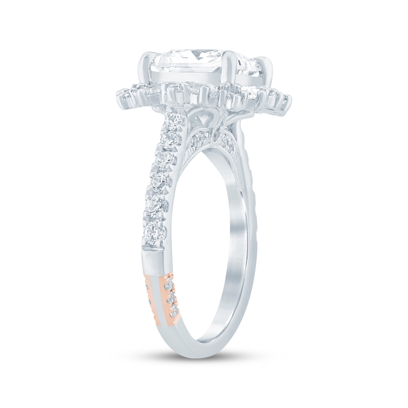 Main Image 2 of Pnina Tornai Princess-Cut Lab-Grown Diamond Halo Engagement Ring 4-1/5 ct tw 14K White Gold