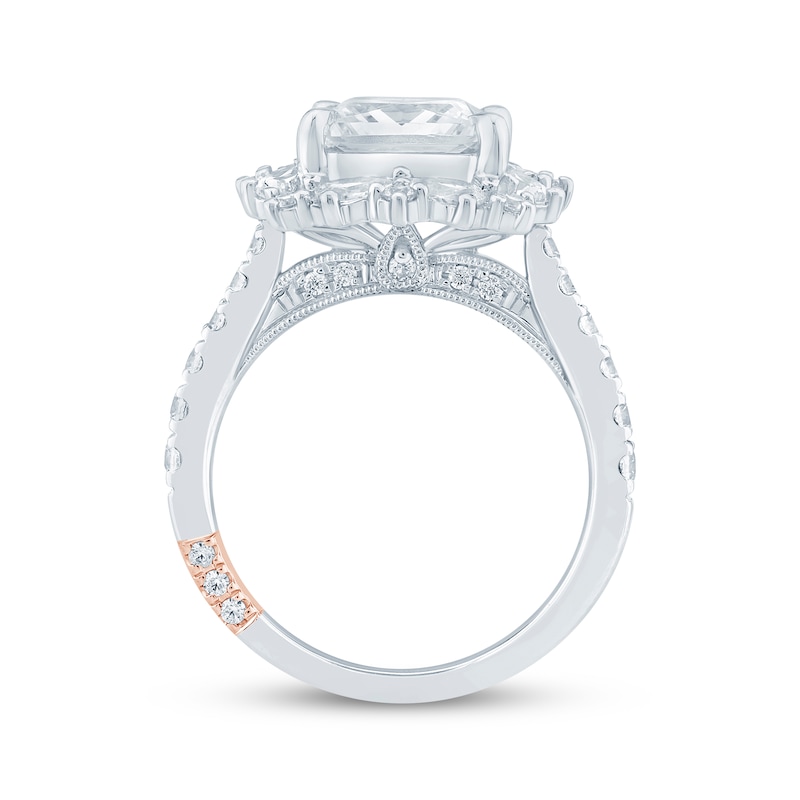 Main Image 3 of Pnina Tornai Princess-Cut Lab-Grown Diamond Halo Engagement Ring 4-1/5 ct tw 14K White Gold