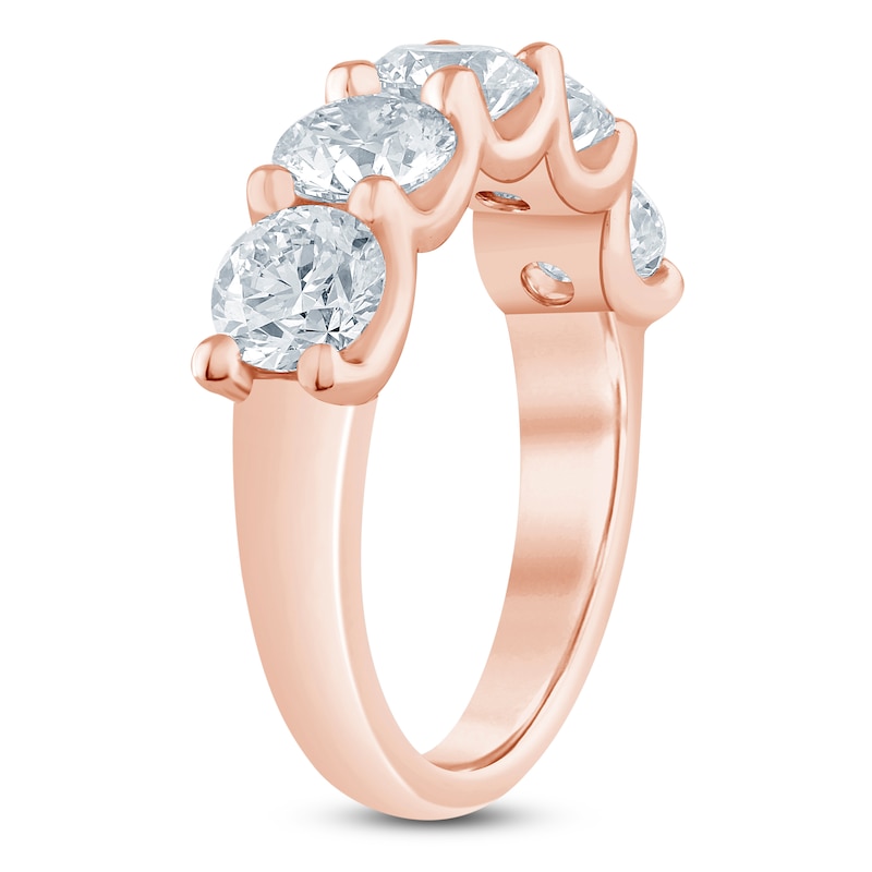 Main Image 2 of Lab-Grown Diamond Five-Stone Anniversary Ring 3 ct tw 14K Rose Gold