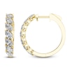 Thumbnail Image 1 of Pear-Shaped Lab-Grown Diamond Hoop Earrings 2 ct tw 14K Yellow Gold