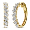 Thumbnail Image 2 of Pear-Shaped Lab-Grown Diamond Hoop Earrings 2 ct tw 14K Yellow Gold