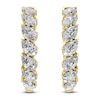Thumbnail Image 3 of Pear-Shaped Lab-Grown Diamond Hoop Earrings 2 ct tw 14K Yellow Gold