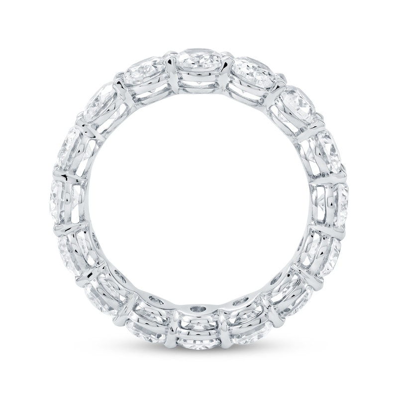 Main Image 3 of Oval-Cut Lab-Grown Diamond Eternity Band 4-1/2 to 5-3/8 ct tw Platinum
