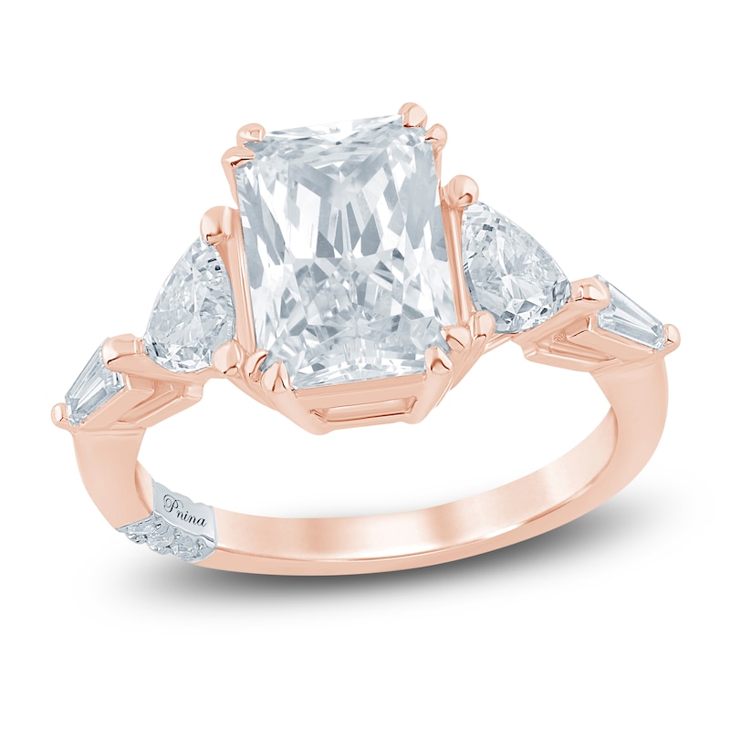 Main Image 1 of Pnina Tornai Radiant-Cut Lab-Grown Diamond Engagement Ring 3-1/2 ct tw 14K Rose Gold
