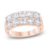 Thumbnail Image 1 of Lab-Grown Diamond Two-Row Anniversary Ring 2-1/2 ct tw 14K Rose Gold