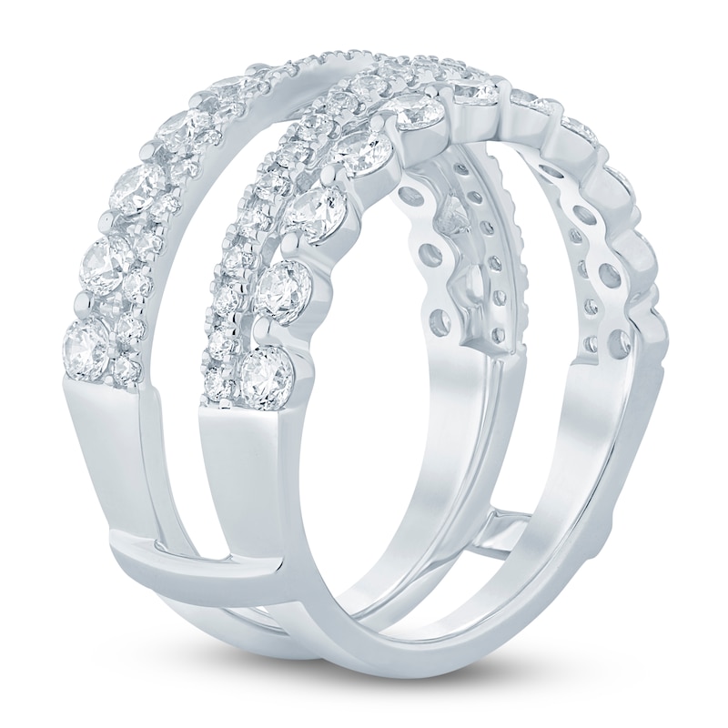 Main Image 2 of Lab-Grown Diamond Enhancer Ring 1-1/2 ct tw 14K White Gold