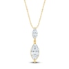 Thumbnail Image 1 of Pnina Tornai Marquise-Cut Lab-Grown Diamond Two-Stone Drop Necklace 1-1/4 ct tw 14K Yellow Gold 18"