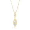 Thumbnail Image 3 of Pnina Tornai Marquise-Cut Lab-Grown Diamond Two-Stone Drop Necklace 1-1/4 ct tw 14K Yellow Gold 18"