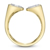 Thumbnail Image 2 of Shy ICON Lumeria Baguette & Round-Cut Multi-Diamond Cuff Ring 1/5 ct tw 14K Yellow Gold