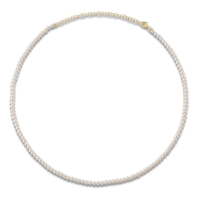 Main Image 1 of Shy Creation Cultured Pearl Necklace 14K Yellow Gold 18"