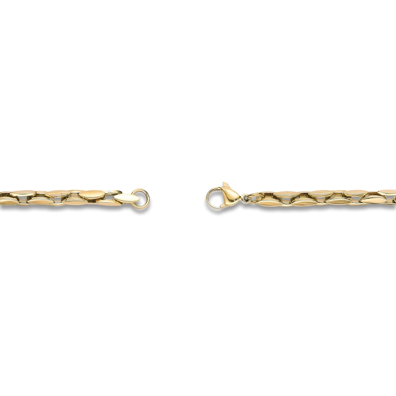 Main Image 3 of Link Chain Necklace 4mm Yellow Ion-Plated Stainless Steel 22"