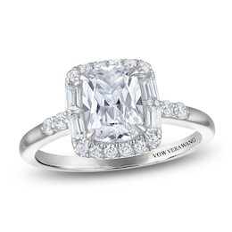Vera Wang VOW Cushion-Cut Lab-Grown Diamond Halo Engagement Ring 1-7/8 ct tw 14K White Gold