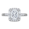 Thumbnail Image 3 of Vera Wang VOW Cushion-Cut Lab-Grown Diamond Halo Engagement Ring 1-7/8 ct tw 14K White Gold