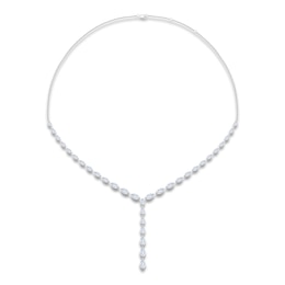 Jared Signature Collection Marquise-Cut Lab-Grown Diamond Y-Drop Necklace 7-1/2 ct tw 14K White Gold 17"