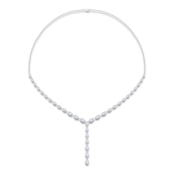 Jared Signature Marquise-Cut Lab-Grown Diamond Y-Drop Necklace 7-1/2 ct tw 14K White Gold 17"