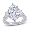 Thumbnail Image 1 of Marquise-Cut & Half Moon-Shaped Lab-Grown Diamond Three-Stone Engagement Ring 4 ct tw 14K White Gold