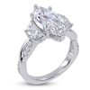 Thumbnail Image 2 of Marquise-Cut & Half Moon-Shaped Lab-Grown Diamond Three-Stone Engagement Ring 4 ct tw 14K White Gold