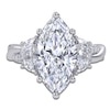 Thumbnail Image 3 of Marquise-Cut & Half Moon-Shaped Lab-Grown Diamond Three-Stone Engagement Ring 4 ct tw 14K White Gold