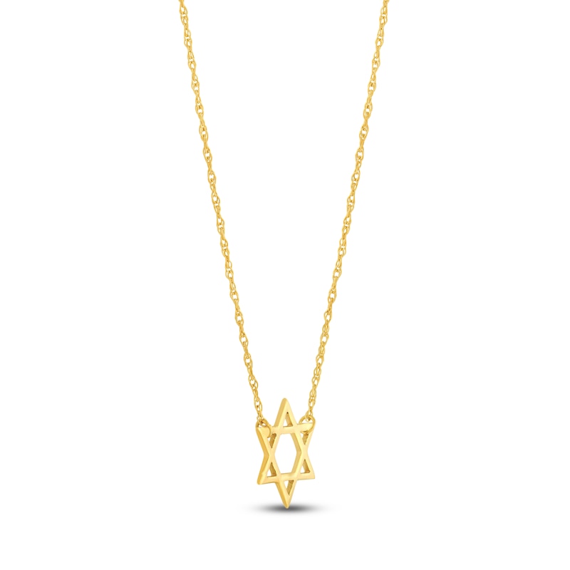 Main Image 2 of Star of David Necklace 14K Yellow Gold 18"