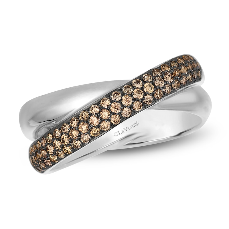 Main Image 1 of Le Vian Diamond Crossover Ring 3/8 ct tw 14K Vanilla Gold