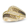 Thumbnail Image 1 of Le Vian Chocolate Ombré Diamond Swirl Ring 7/8 ct tw 14K Honey Gold