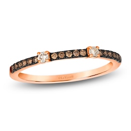 Le Vian Diamond Station Ring 1/6 ct tw 14K Strawberry Gold