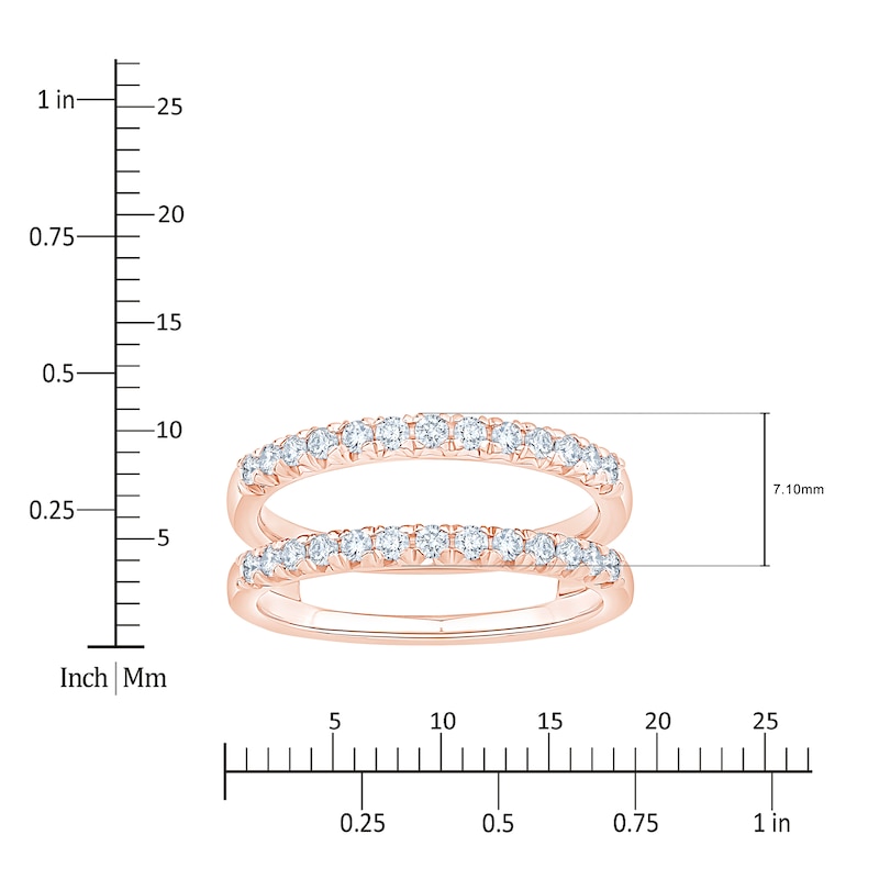 Main Image 4 of Lab-Grown Diamond Enhancer Ring 1/2 ct tw 14K Rose Gold
