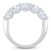 Thumbnail Image 2 of Certified Diamond Scalloped-Edge Anniversary Ring 2 ct tw 14K White Gold