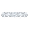 Thumbnail Image 3 of Certified Diamond Scalloped-Edge Anniversary Ring 2 ct tw 14K White Gold